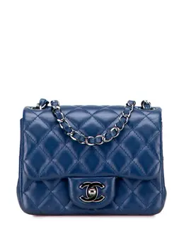 CHANEL Pre-Owned: Голубая сумка через плечо 