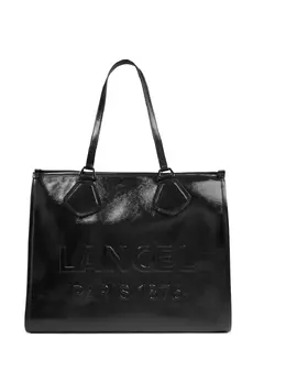 Lancel: Чёрная сумка-шоппер 