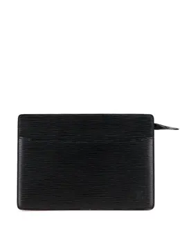 Louis Vuitton Pre-Owned: Чёрный клатч 