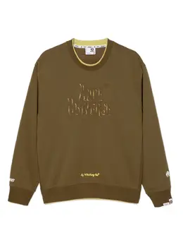 AAPE BY *A BATHING APE®: Коричневый свитшот 