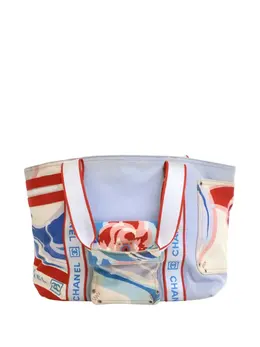 CHANEL Pre-Owned: Голубая сумка-шоппер 