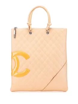 CHANEL Pre-Owned: Коричневая сумка-шоппер 