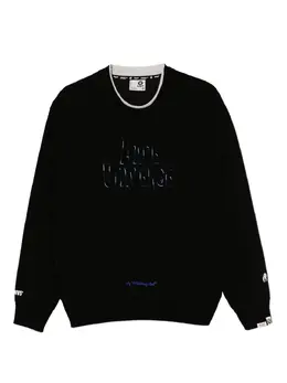 AAPE BY *A BATHING APE®: Чёрный свитшот 