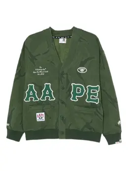 AAPE BY *A BATHING APE®: Зелёный свитшот 
