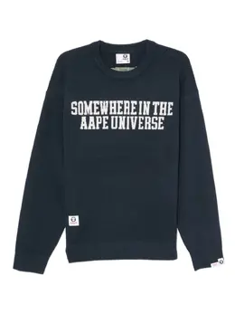 AAPE BY *A BATHING APE®: Синий свитшот 