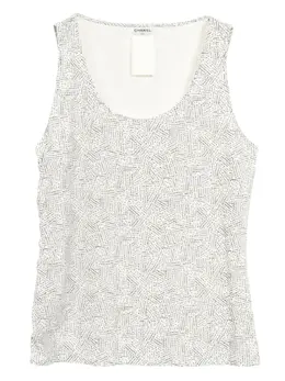 CHANEL Pre-Owned: Белая майка 