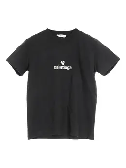 Balenciaga Pre-Owned: Чёрная футболка 