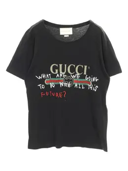 Gucci Pre-Owned: Чёрная футболка 