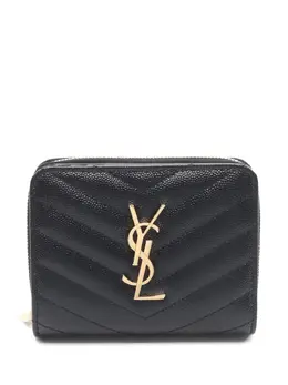 Saint Laurent: Чёрный кошелёк  YSL