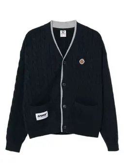 AAPE BY *A BATHING APE®: Синий кардиган 
