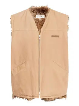 MM6 Maison Margiela: Жилет из искусственного меха 