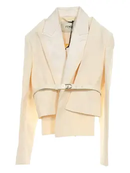 Fendi Pre-Owned: Бежевая куртка 