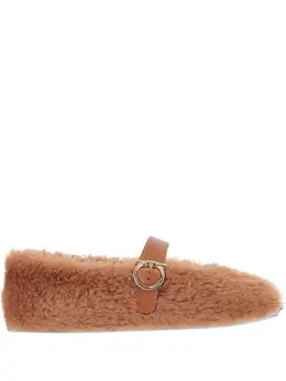 Ferragamo: Бежевые балетки 