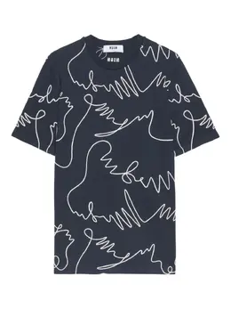 MSGM: Футболка с принтом 