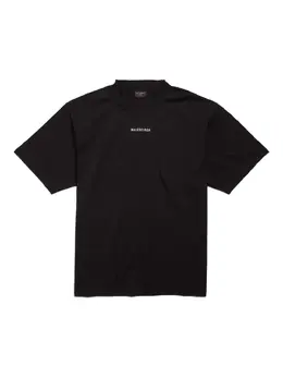 Balenciaga: Чёрная футболка 
