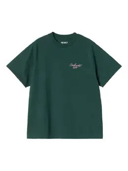 Carhartt WIP: Зелёная футболка 
