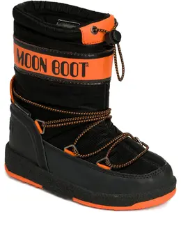 Moon Boot: Чёрные ботинки 