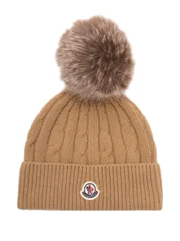 Moncler: Коричневая шапка 