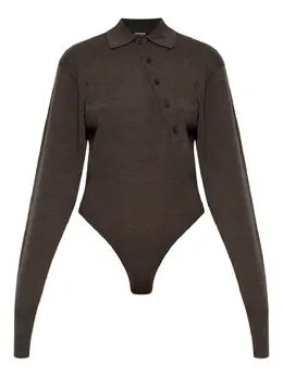Jacquemus: Коричневое поло 