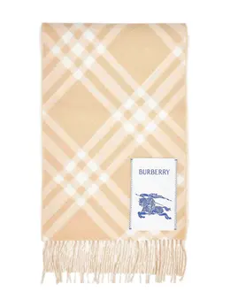 Burberry: Бежевый шарф 