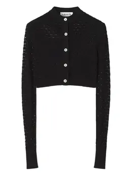 Lanvin: Чёрный кардиган 