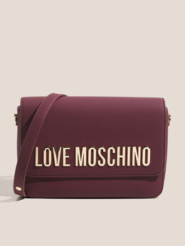 Love Moschino: Бордовая сумка 