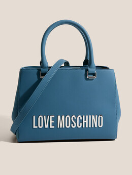 Love Moschino: Синяя спортивная сумка 