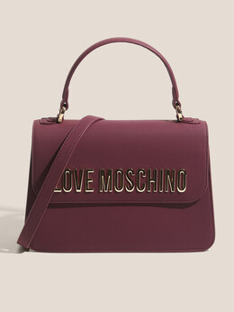 Love Moschino: Бордовая спортивная сумка 