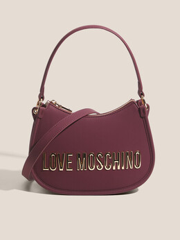 Love Moschino: Бордовая спортивная сумка 