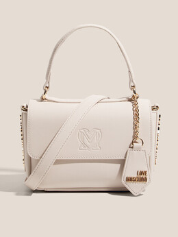 Love Moschino: Бежевая спортивная сумка 