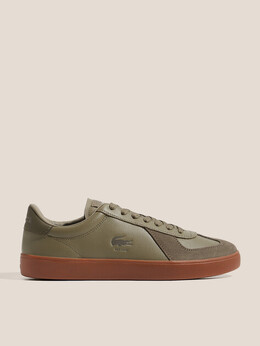 Lacoste: Кроссовки цвета хаки 
