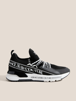 Versace Jeans Couture: Чёрные кроссовки 