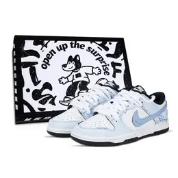 NIKE: Голубые кеды  Dunk