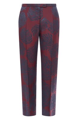 Dries Van Noten: Бордовые брюки 
