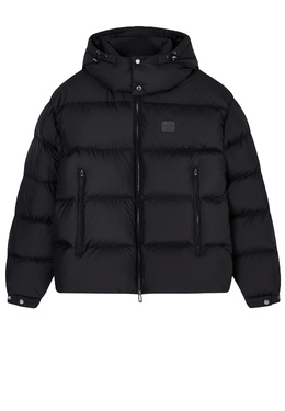 EMPORIO ARMANI: Чёрный пуховик 