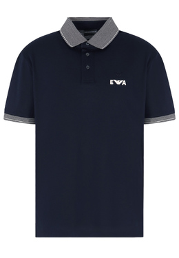 EMPORIO ARMANI: Синее поло 