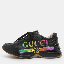 Gucci: Чёрные кроссовки  Rhyton