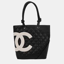 Chanel: Чёрная сумка-шоппер 
