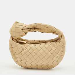 Bottega Veneta: Бежевая сумка  Intrecciato