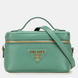 Prada: Зелёная сумка на руку 