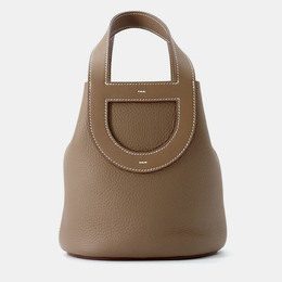 Hermes: Коричневая сумка-шоппер 