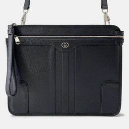 Gucci: Чёрная сумка  Interlocking G