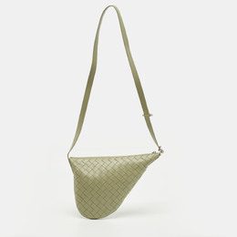 Bottega Veneta: Зелёная сумка  Intrecciato