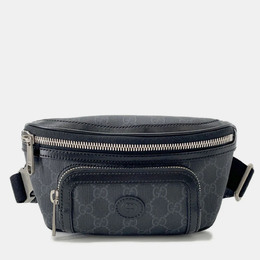 Gucci: Чёрная поясная сумка  Interlocking G
