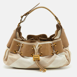 Burberry: Бежевая сумка 