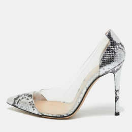 Gianvito Rossi: Серебристые туфли  Plexi