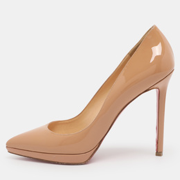 Christian Louboutin: Бежевые туфли  Pigalle