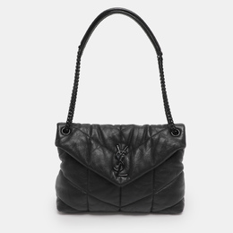Saint Laurent Paris: Чёрная сумка  Loulou Puffer
