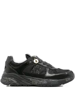 Premiata: Чёрные кроссовки  Mased
