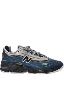 New Balance: Голубые кроссовки 